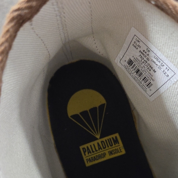 Palladium Unisex Brown Canvas Lace-Up Boots 11M 12.5W NEW - Picture 8 of 8